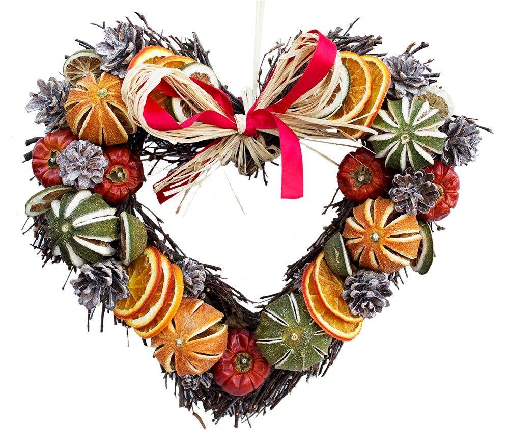 Christmas Fruit Twig Heart - 25cm