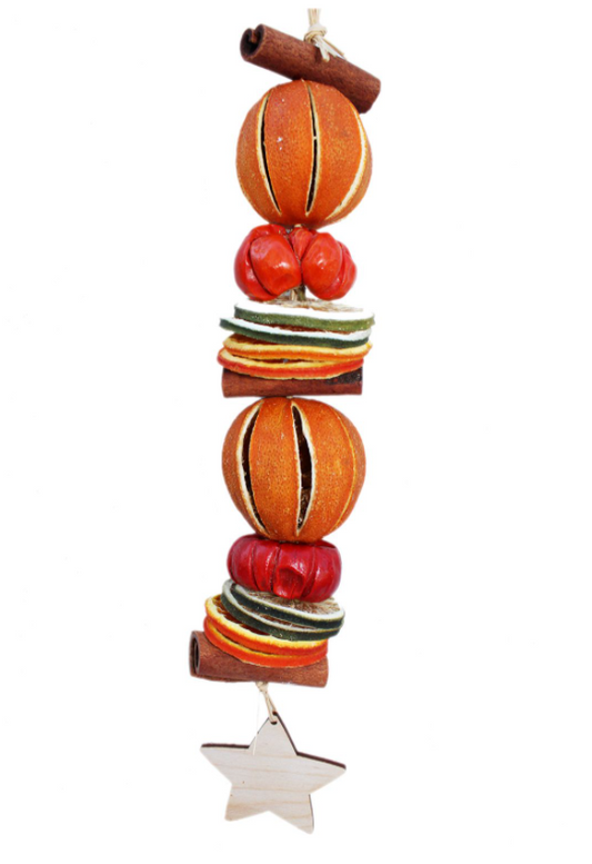 Christmas Orange Garland with Wooden Star