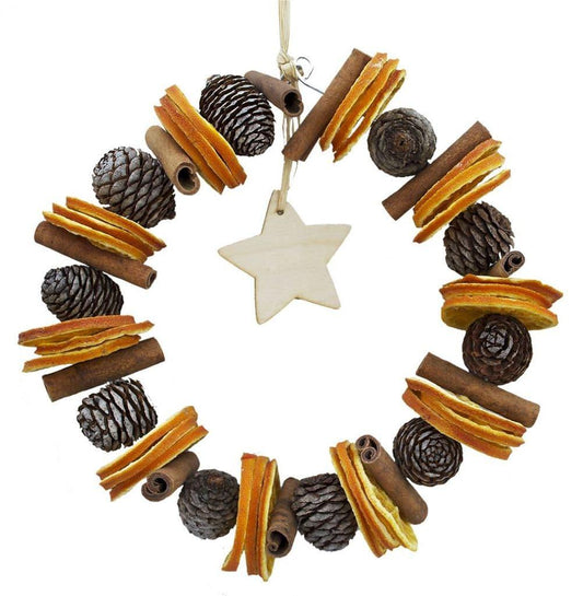 Cone and Orange Circle with Wooden Star